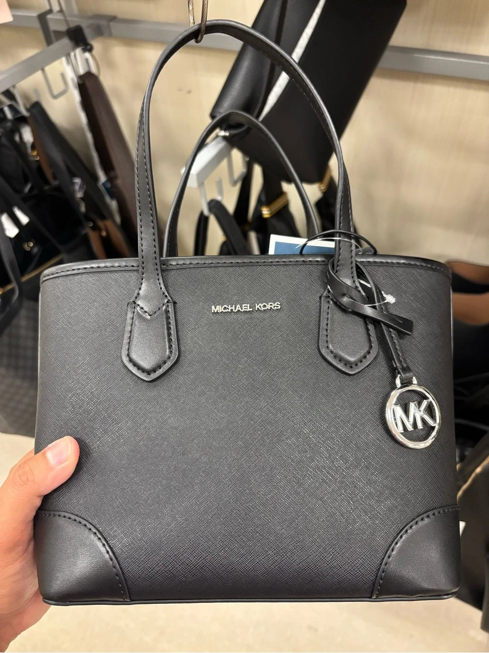 Michael Kors Black Saffiano Leather Satchel
